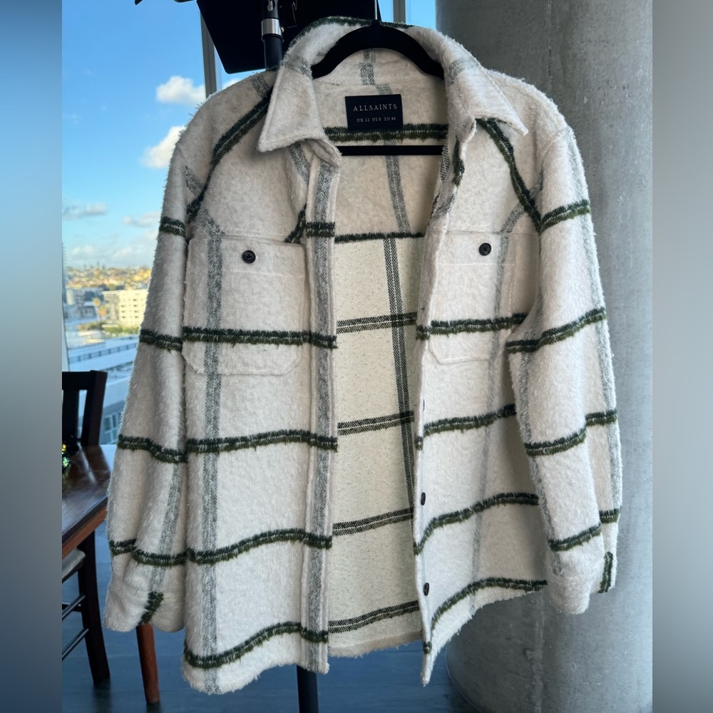 AllSaints Monica Check Shirt Size 8